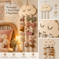 Wooden Cloud Hair Clip Organiser